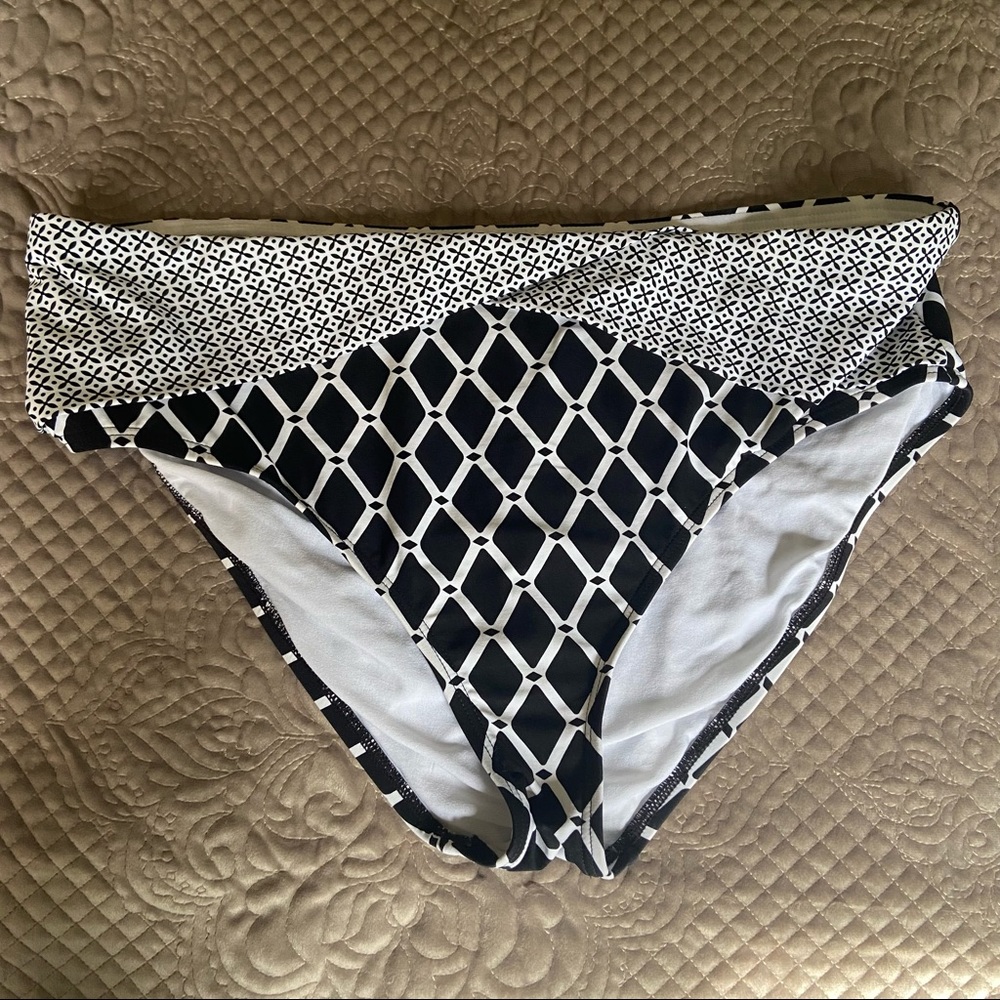 Bikini Tankini Bottoms Black White XL